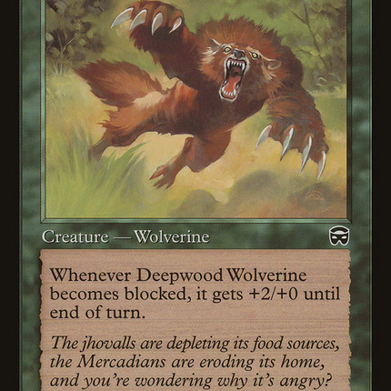 Deepwood Wolverine (MMQ-242) - Mercadian Masques