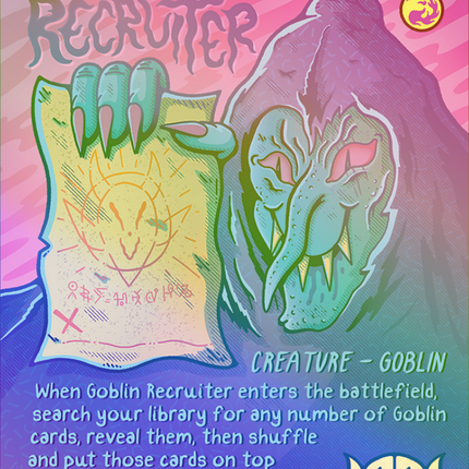 Goblin Recruiter (SLD-1313) - Secret Lair Drop (Borderless) Foil