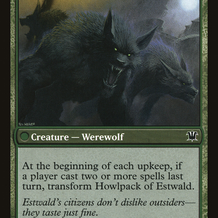 Villagers of Estwald // Howlpack of Estwald (ISD-209) - Innistrad: (Double Faced Transform) Foil