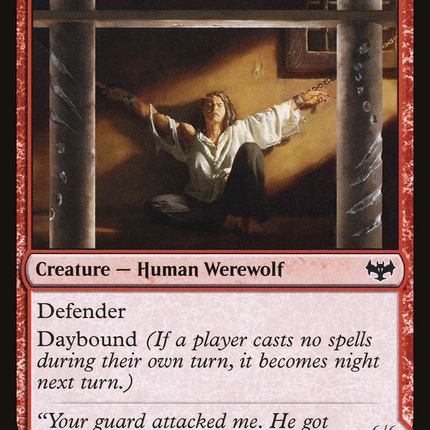 Weary Prisoner // Wrathful Jailbreaker (VOW-184) - Innistrad: Crimson Vow: (Double Faced Transform) Foil