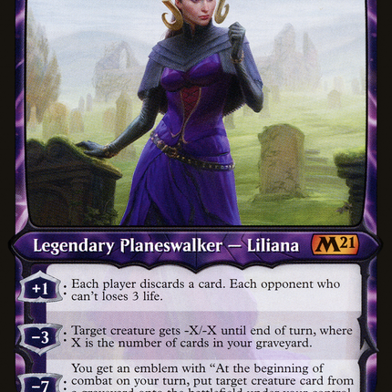 Liliana, Waker of the Dead (M21-297) - Core Set 2021: (Showcase) Foil