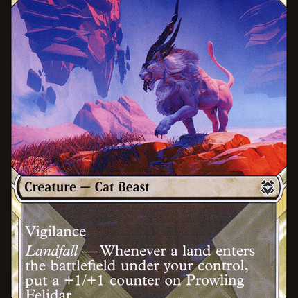 Prowling Felidar (ZNR-294) - Zendikar Rising: (Showcase) Foil