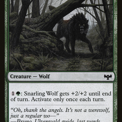 Snarling Wolf (VOW-219) - Innistrad: Crimson Vow Foil