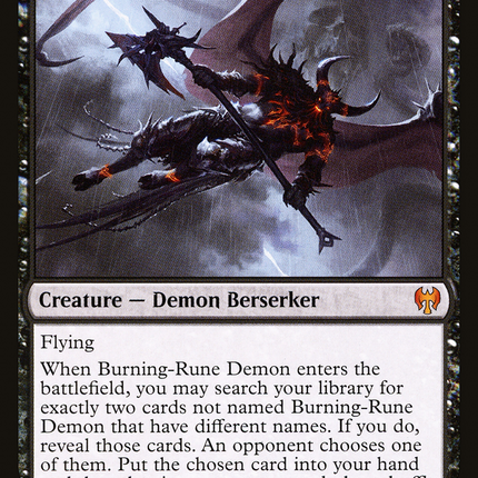 Burning-Rune Demon (KHM-081) - Kaldheim Foil