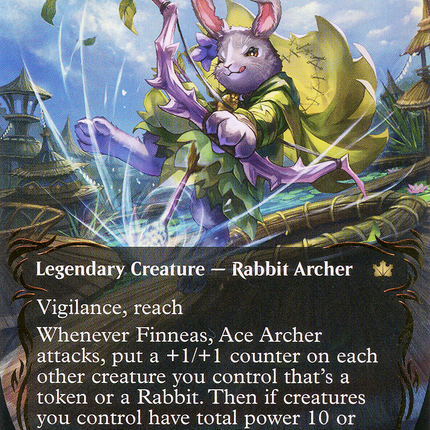 Finneas, Ace Archer (BLB-348) - Bloomburrow: (Showcase) (Borderless) Foil