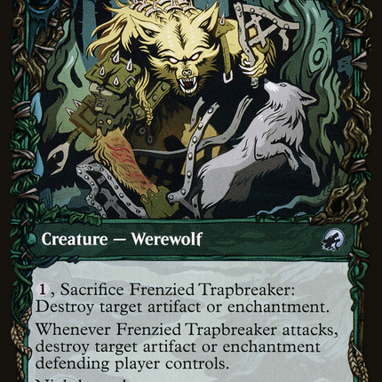 Outland Liberator // Frenzied Trapbreaker (MID-303) - Innistrad: Midnight Hunt: (Showcase, Double Faced Transform)