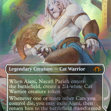 Ajani, Nacatl Pariah // Ajani, Nacatl Avenger (MH3-468) - Modern Horizons 3 (Borderless) Foil