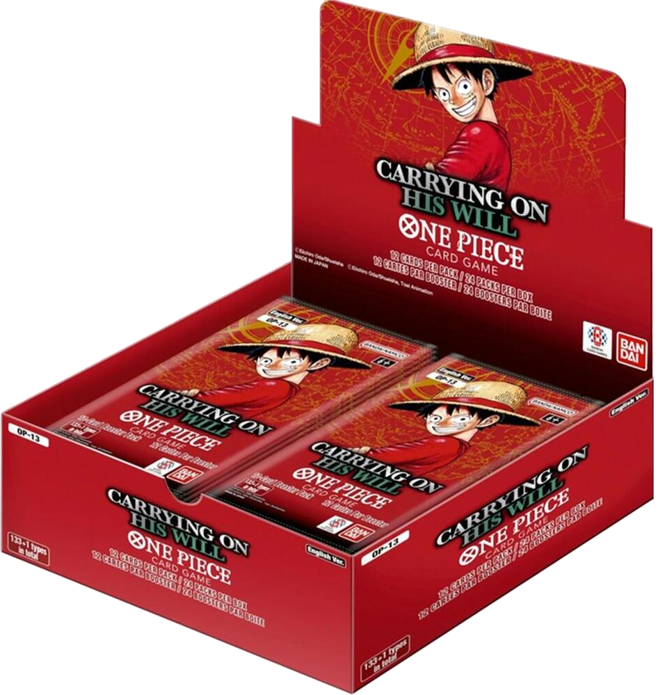 booster box or singles OP-13 Carrying On His Will booster box – Vegas Singles